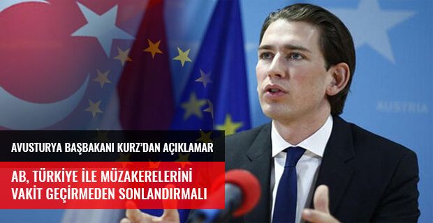 AVUSTURYA BAŞBAKANI KURZ'DAN AÇIKLAMALAR AB, TÜRKİYE İLE MÜZAKERELERİNİ VAKİT GEÇMEDEN SONLANDIRMALI