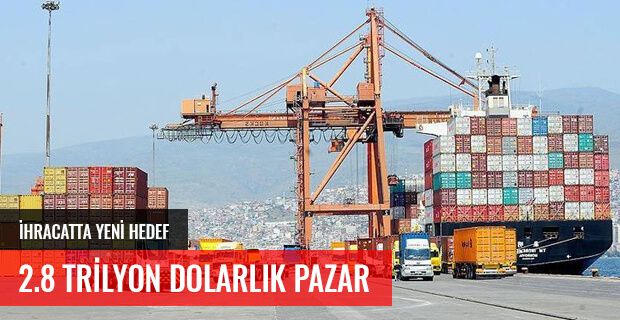 İHRACATTA YENİ HEDEF 2.8 TRİLYON DOLARLIK PAZAR