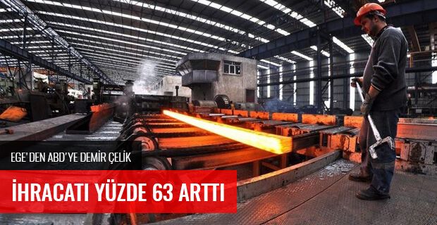 EGE'DEN ABD'YE DEMİR ÇELİK İHRACATI YÜZDE 63 ARTTI