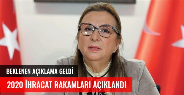 2020 YILI İHRACAT RAKAMLARI AÇIKLANDI